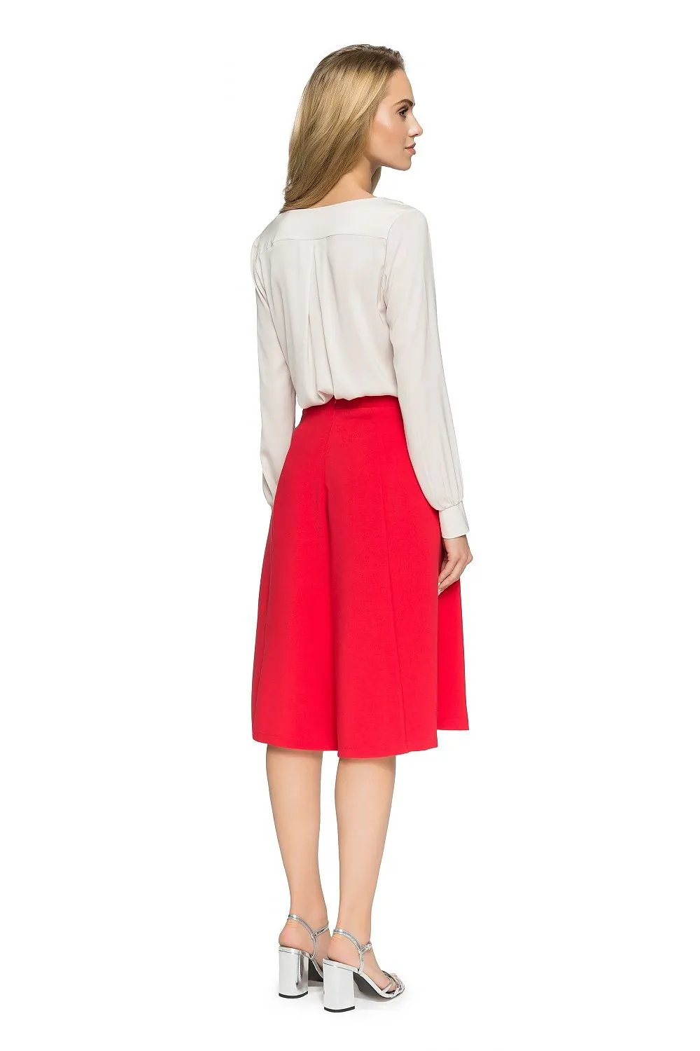Fluid Silhouette Luxe Long-Sleeve Blouse