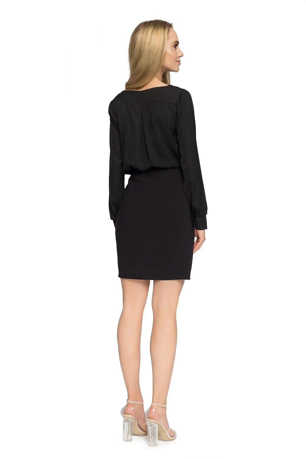 Fluid Silhouette Luxe Long-Sleeve Blouse