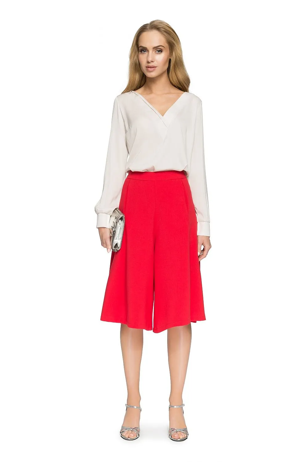 Fluid Silhouette Luxe Long-Sleeve Blouse