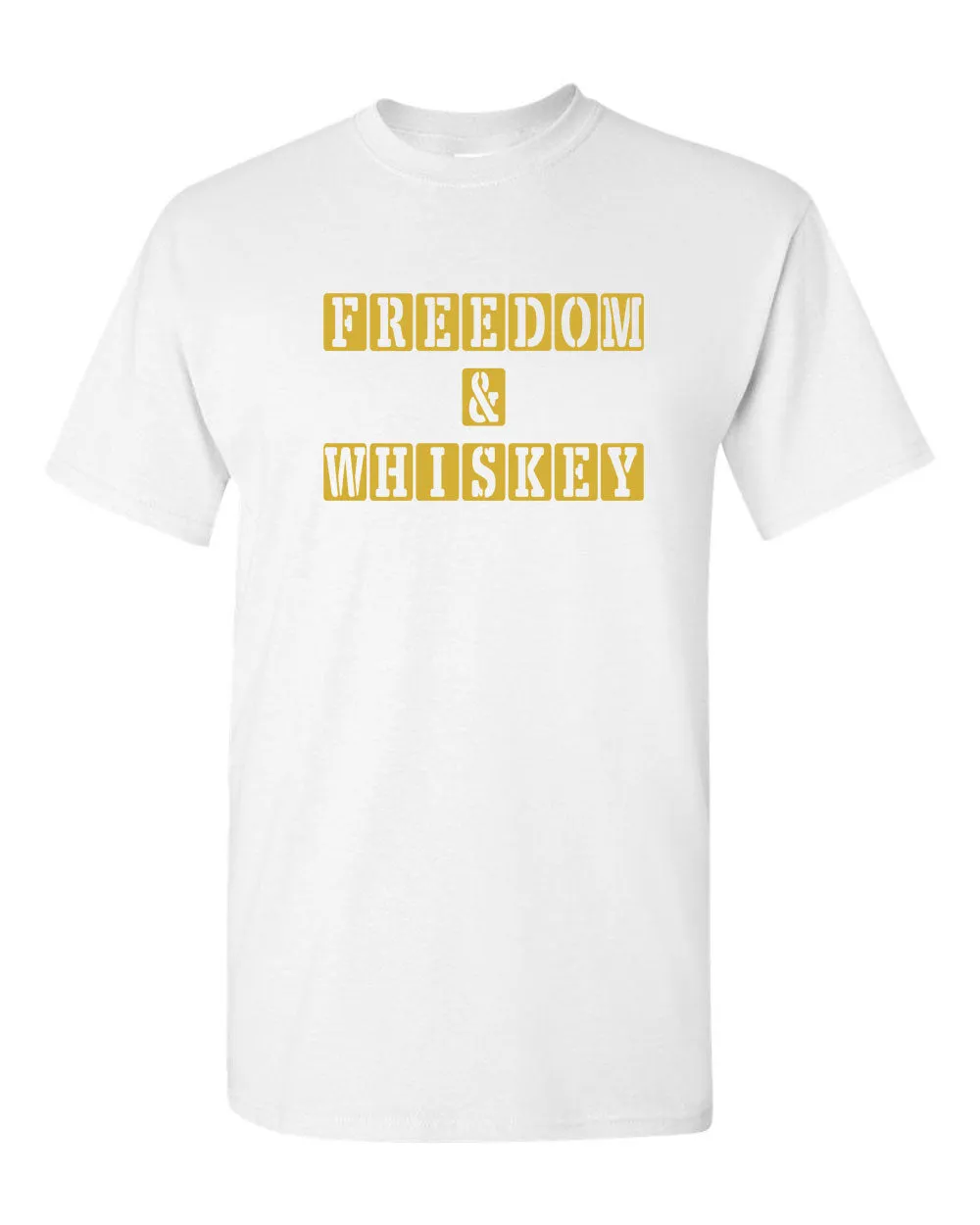 Freedom & Whiskey Patriotic T-Shirt American Tees