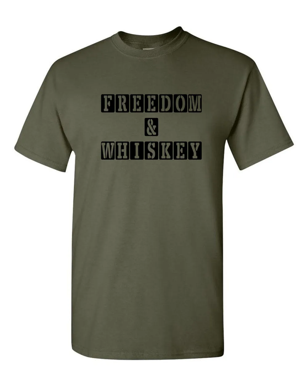 Freedom & Whiskey Patriotic T-Shirt American Tees