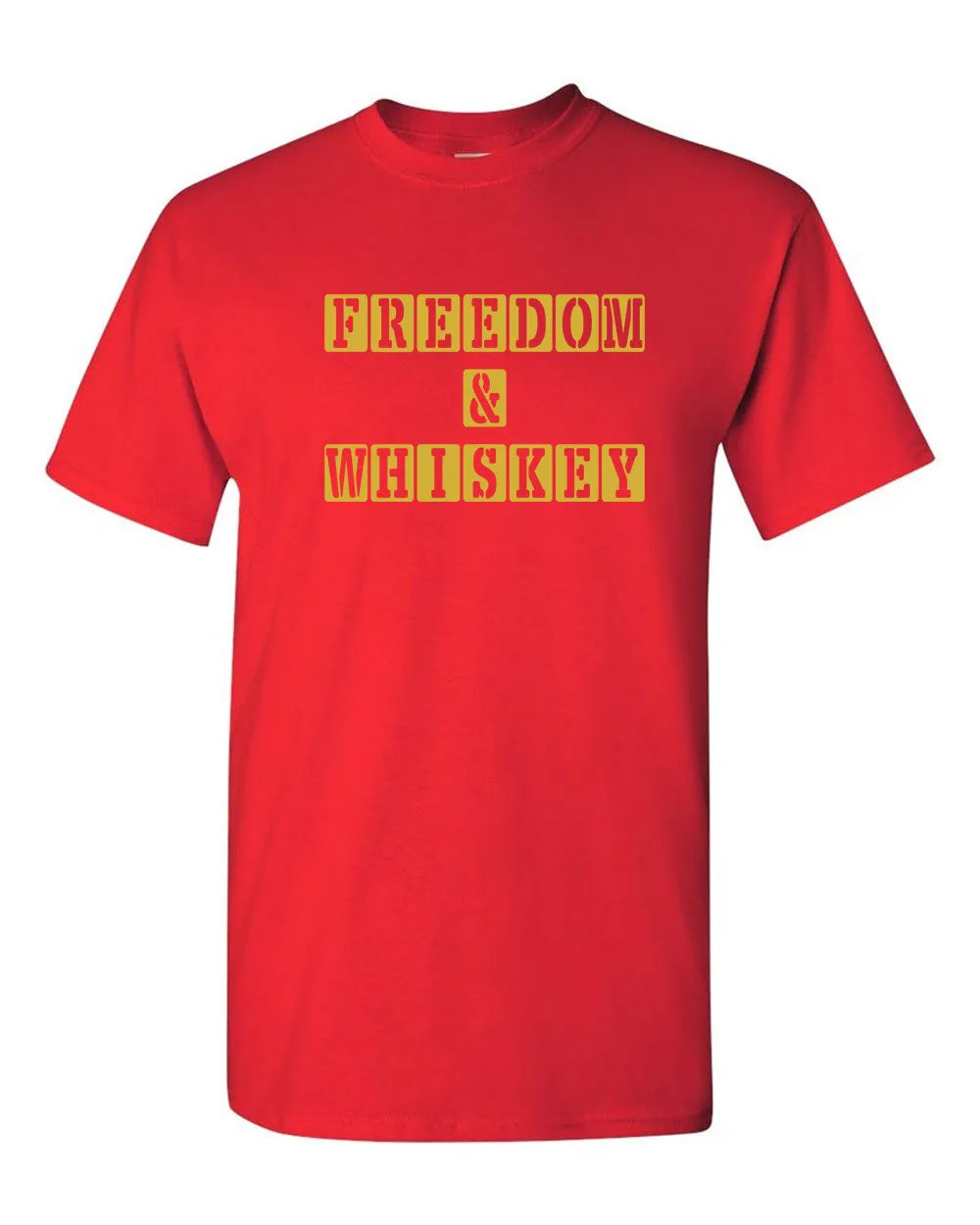 Freedom & Whiskey Patriotic T-Shirt American Tees