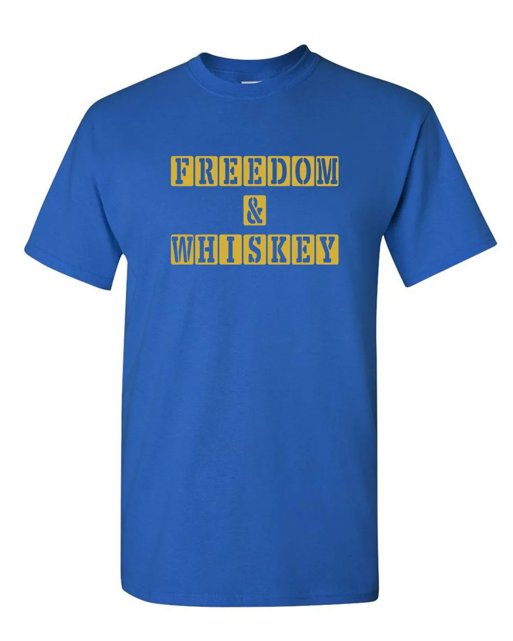 Freedom & Whiskey Patriotic T-Shirt American Tees