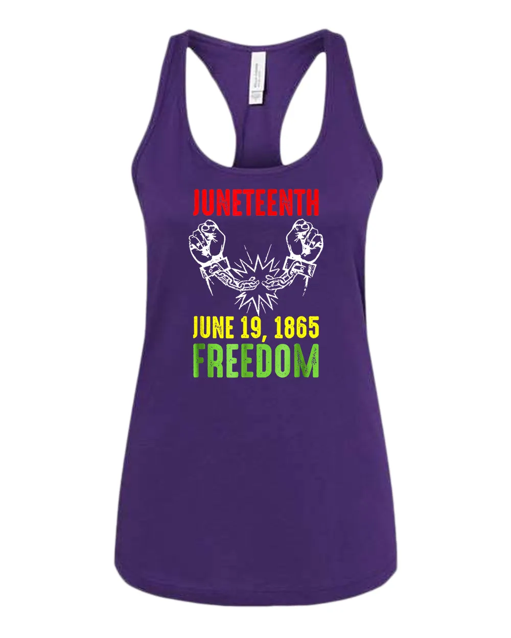 Freedom tank tops broken chain june 19 1865 tank top