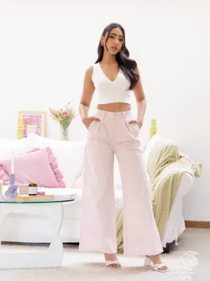 Front Pleated Wide Leg Pant