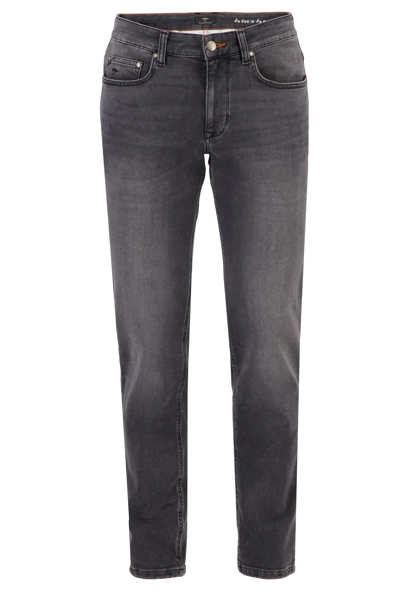 FYNCH HATTON Denim Jeans - Men's Modern Slim Fit – Black Worn