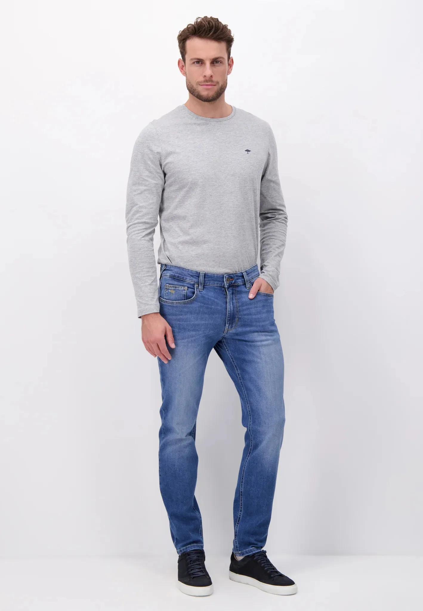 FYNCH HATTON Denim Jeans - Men's Modern Slim Fit – Light Blue
