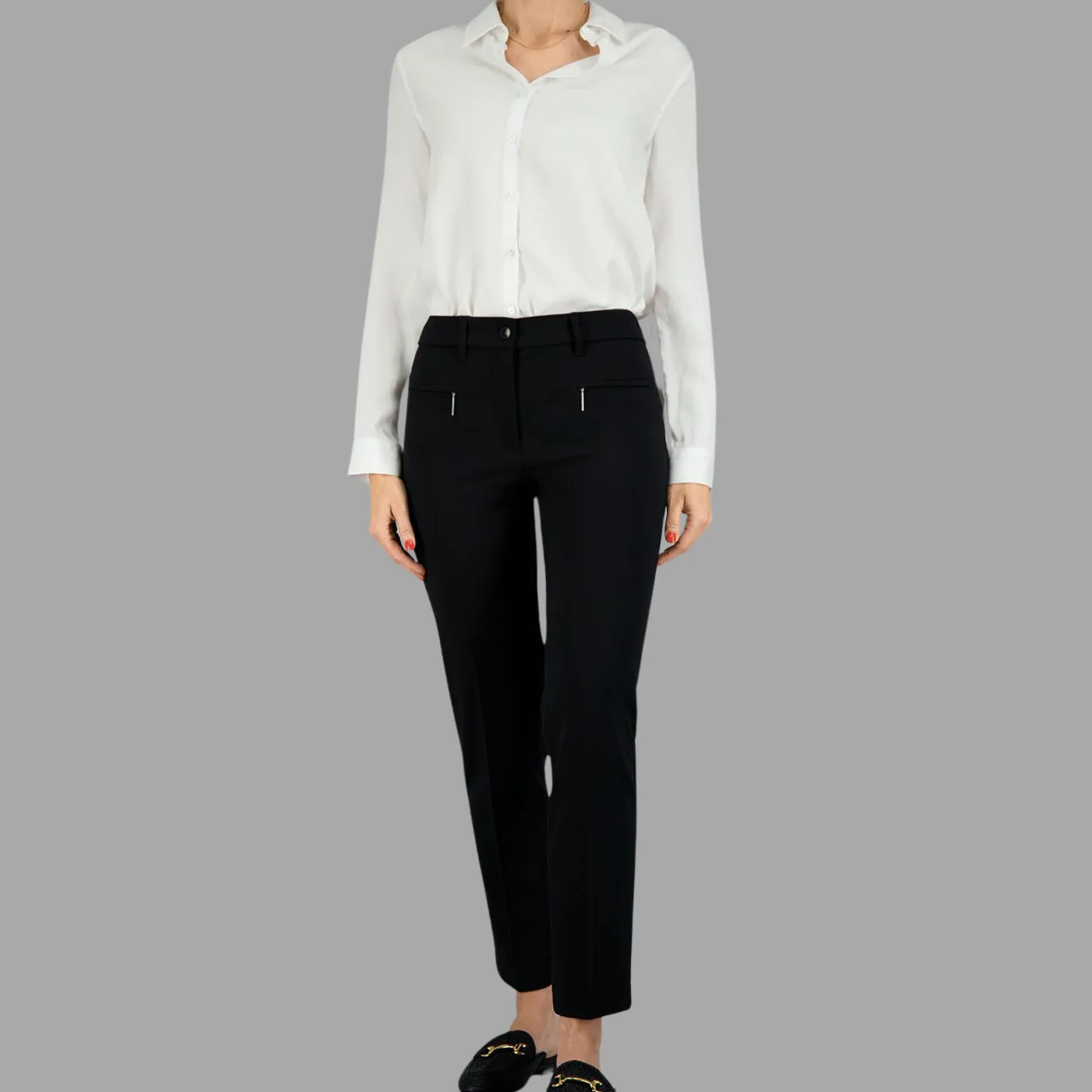 Gardeur Zene51 Slim Fit Trousers | Black or Red