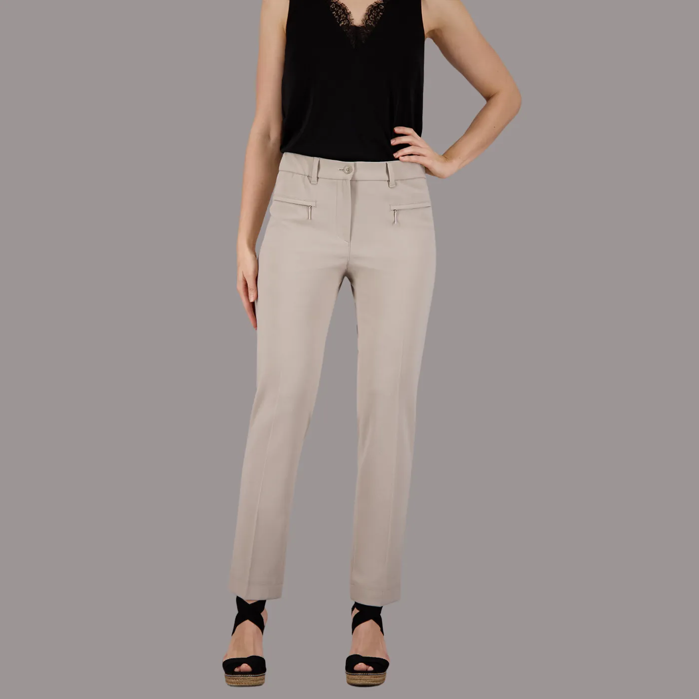 Gardeur Zene51 Slim Fit Trousers | Black or Red