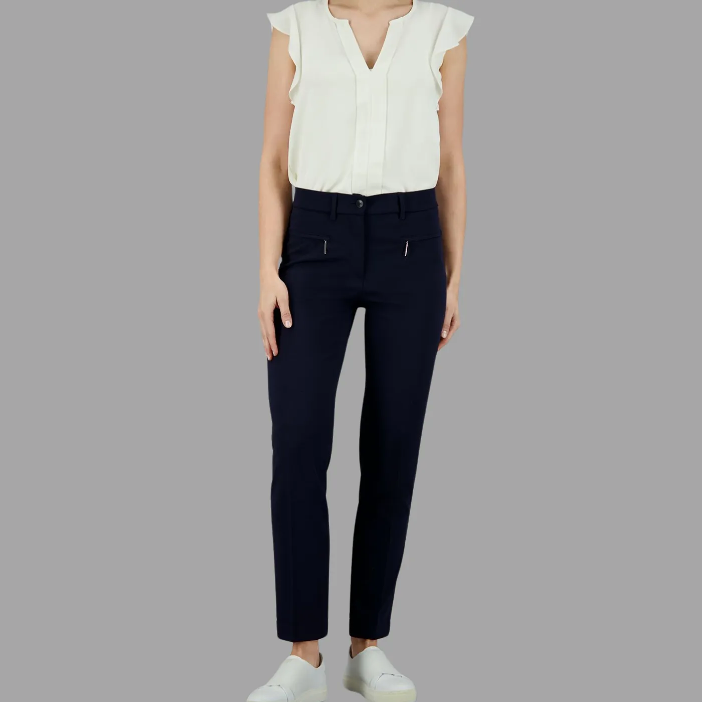 Gardeur Zene51 Slim Fit Trousers | Black or Red