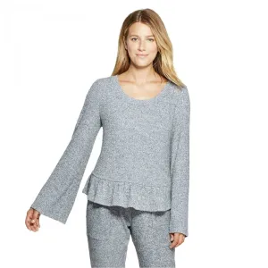 Gilligan & O'Malley Women's Cozy Ruffle Bell Sleeve Sleep Shirt Tunics