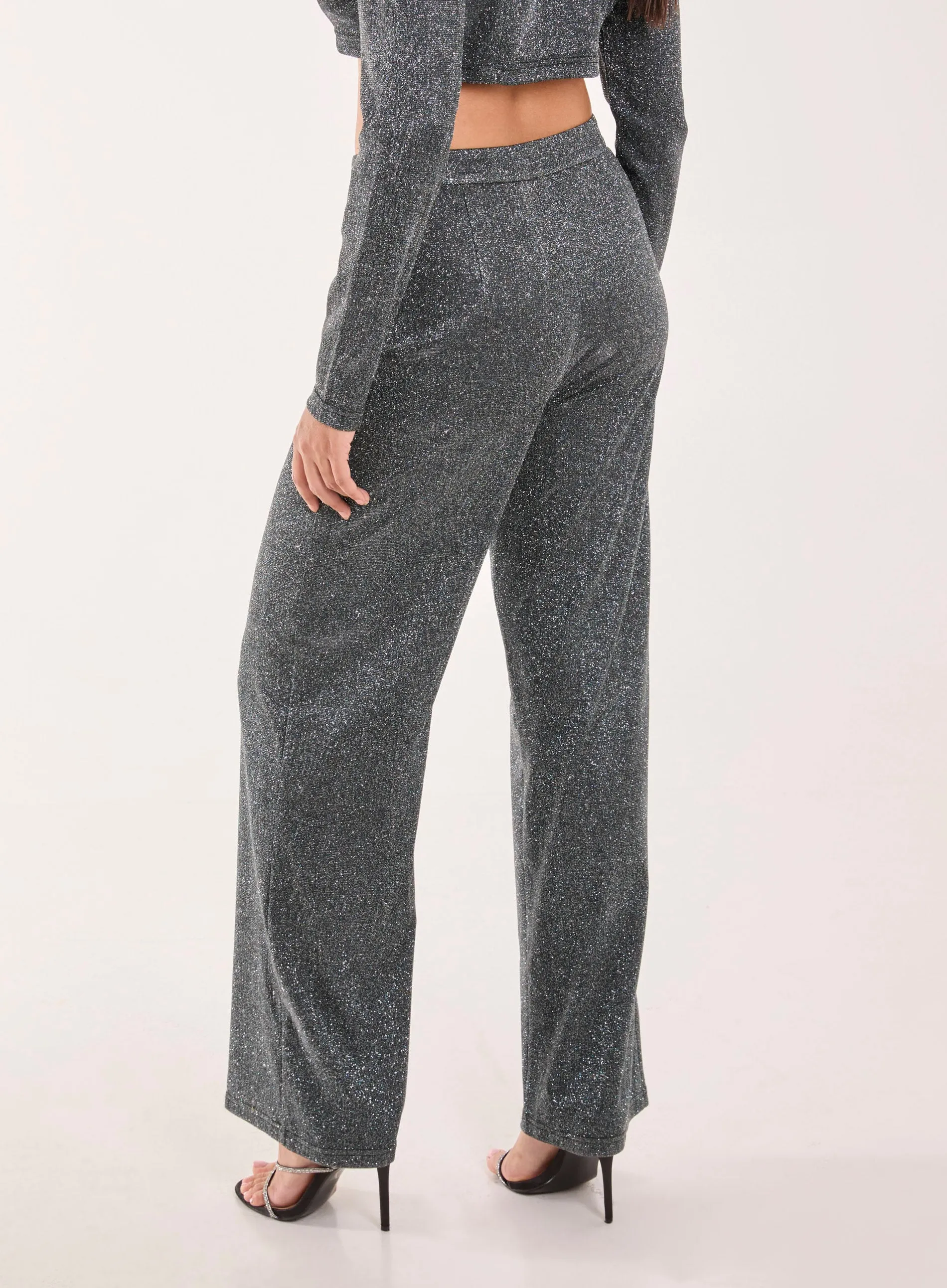 Glitter High Waisted Trousers