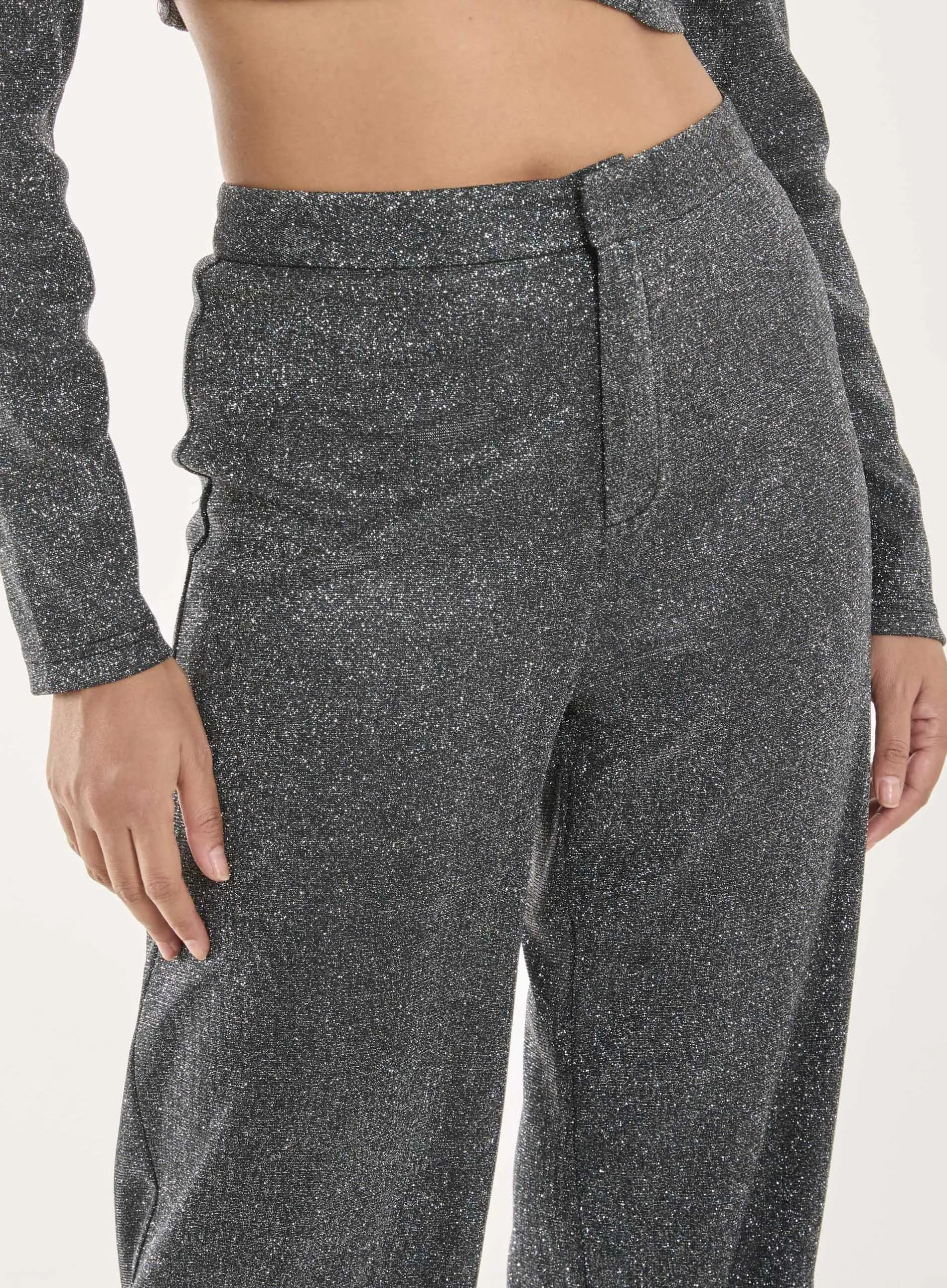 Glitter High Waisted Trousers