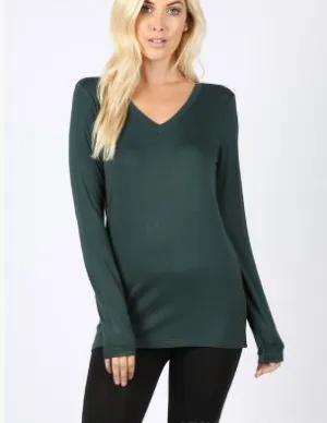 GRETA LONG SLEEVE TOP GREEN