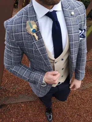 Hampton - Navy/Cream 3 Piece Suit