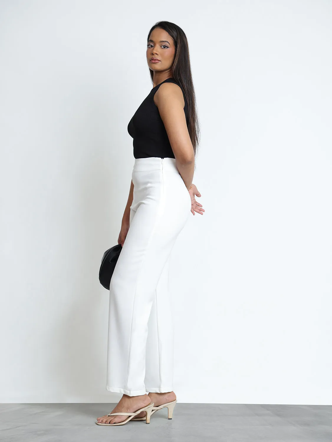High Waist Straight Leg Pant