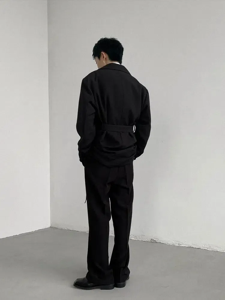 High-Waisted Belted Pants