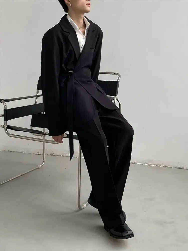 High-Waisted Belted Pants
