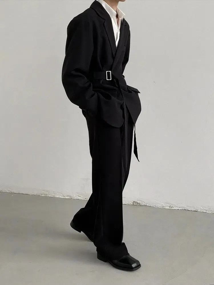 High-Waisted Belted Pants