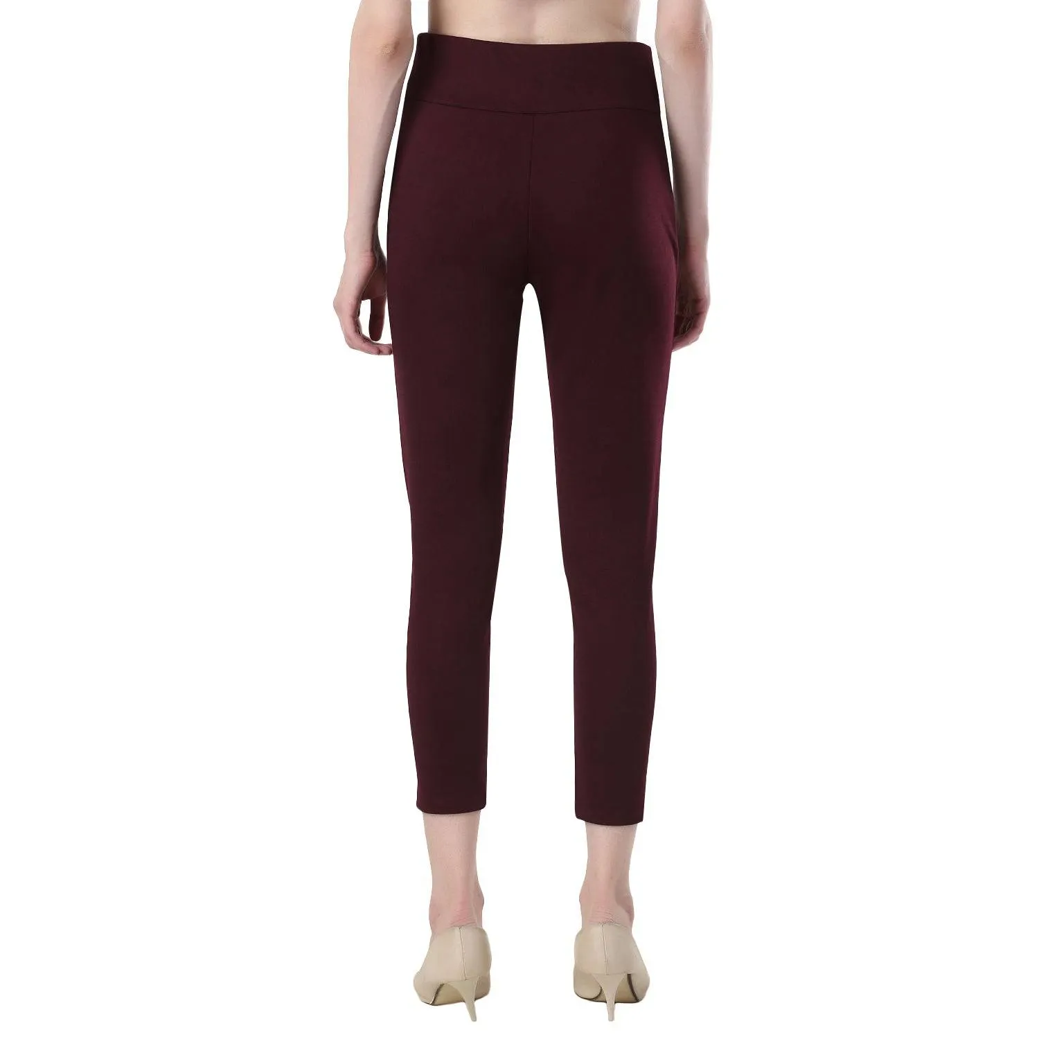 High-Waisted Classic Cigarette Trousers