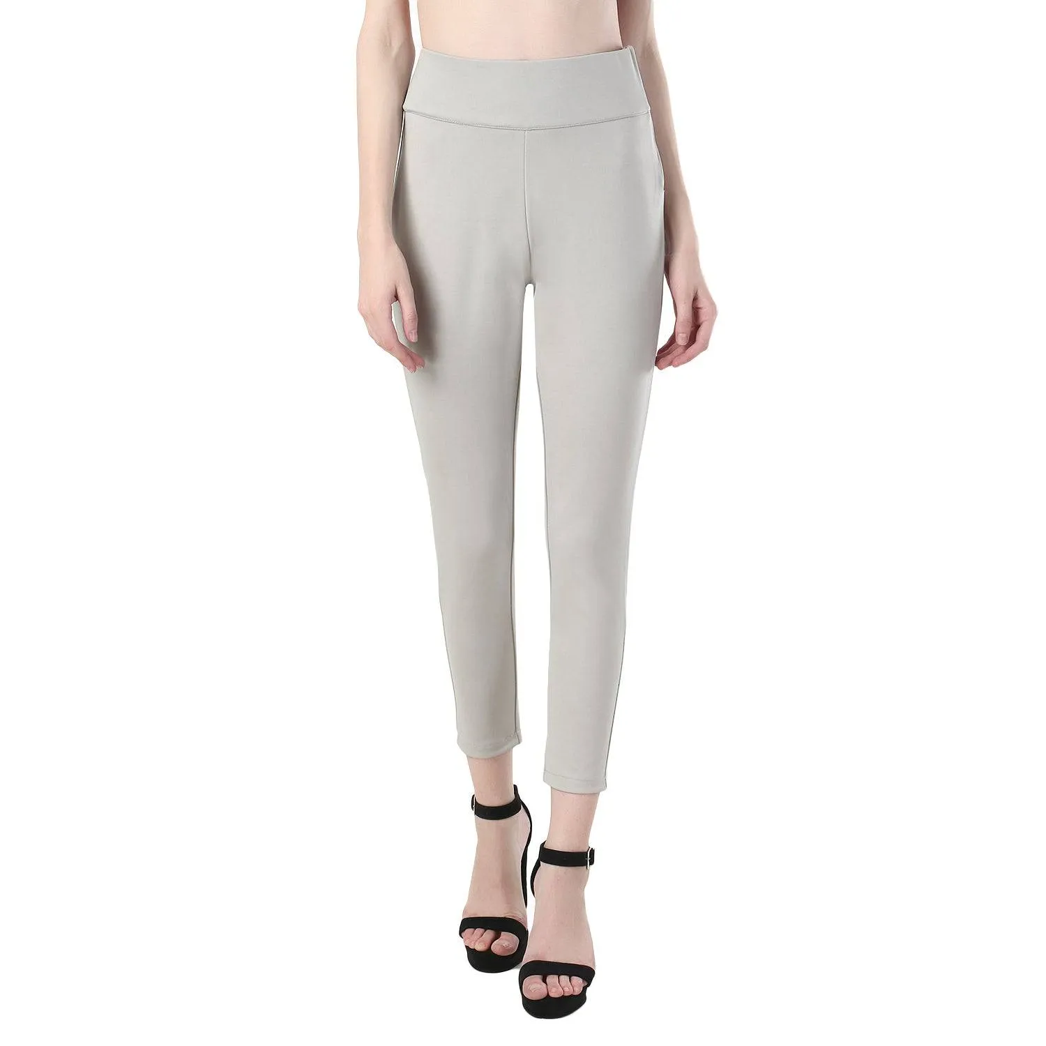 High-Waisted Classic Cigarette Trousers