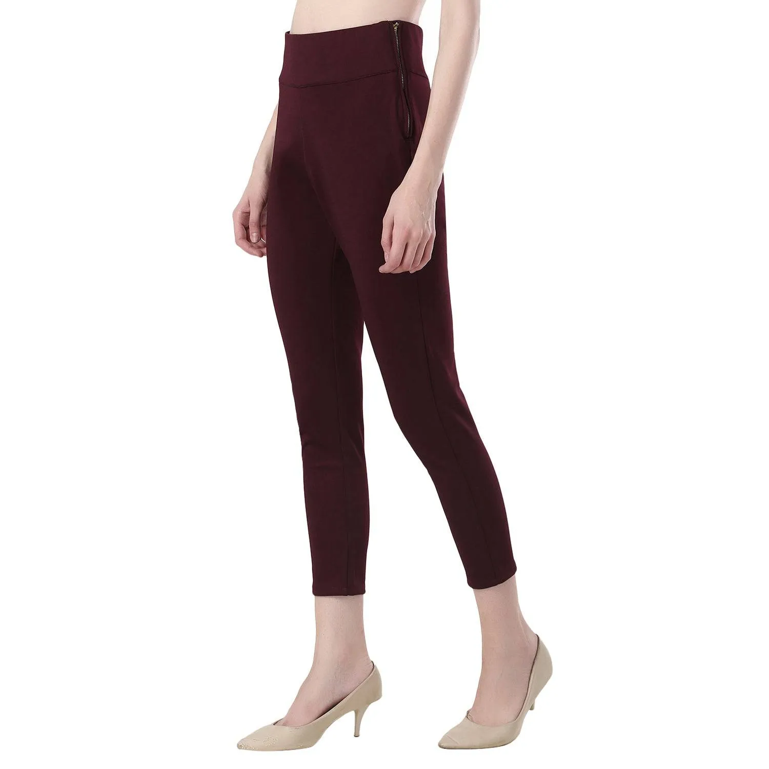 High-Waisted Classic Cigarette Trousers