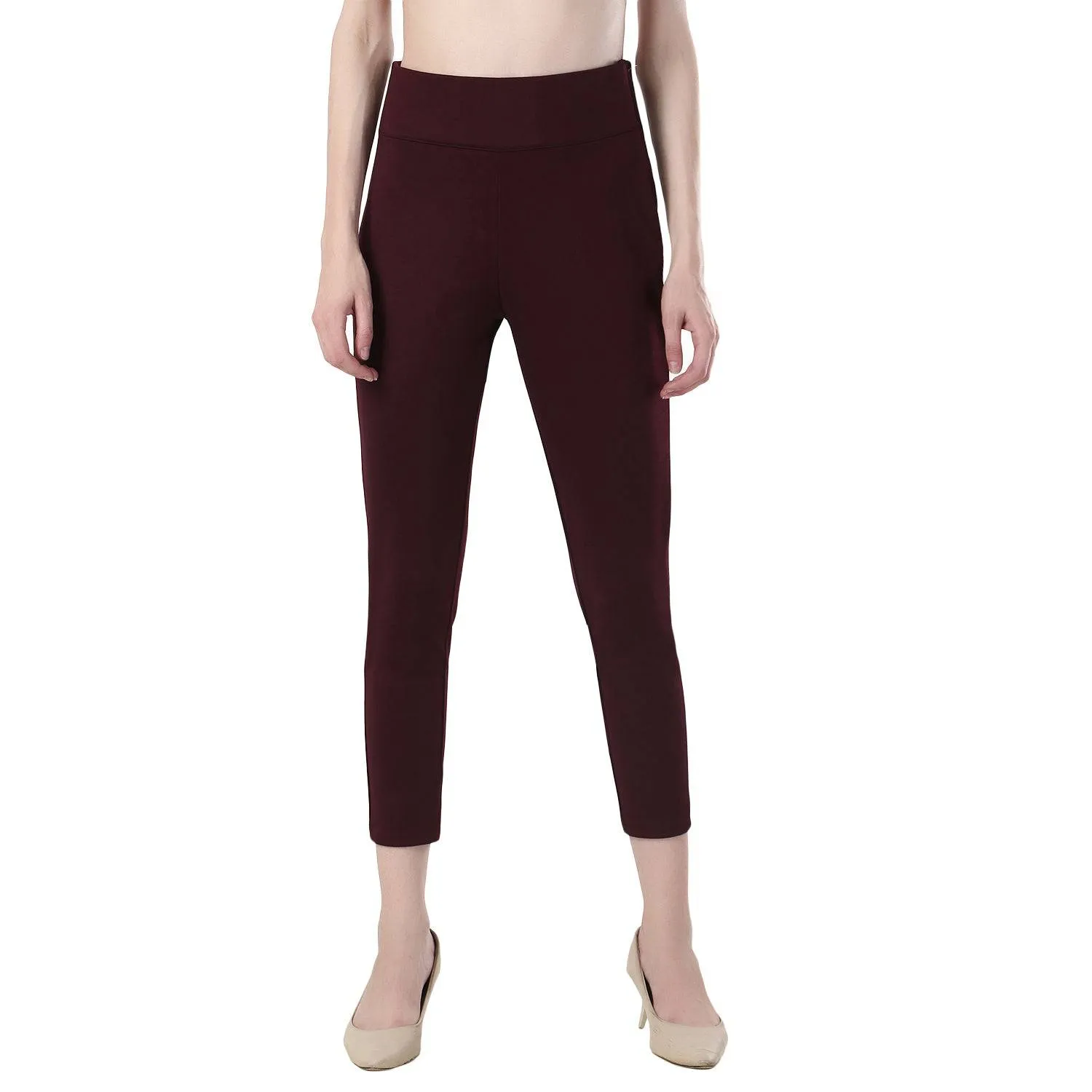 High-Waisted Classic Cigarette Trousers