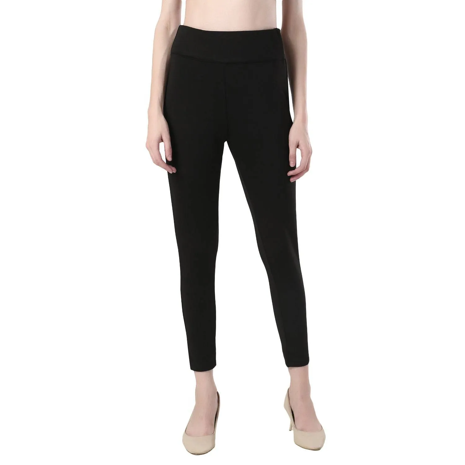High-Waisted Classic Cigarette Trousers
