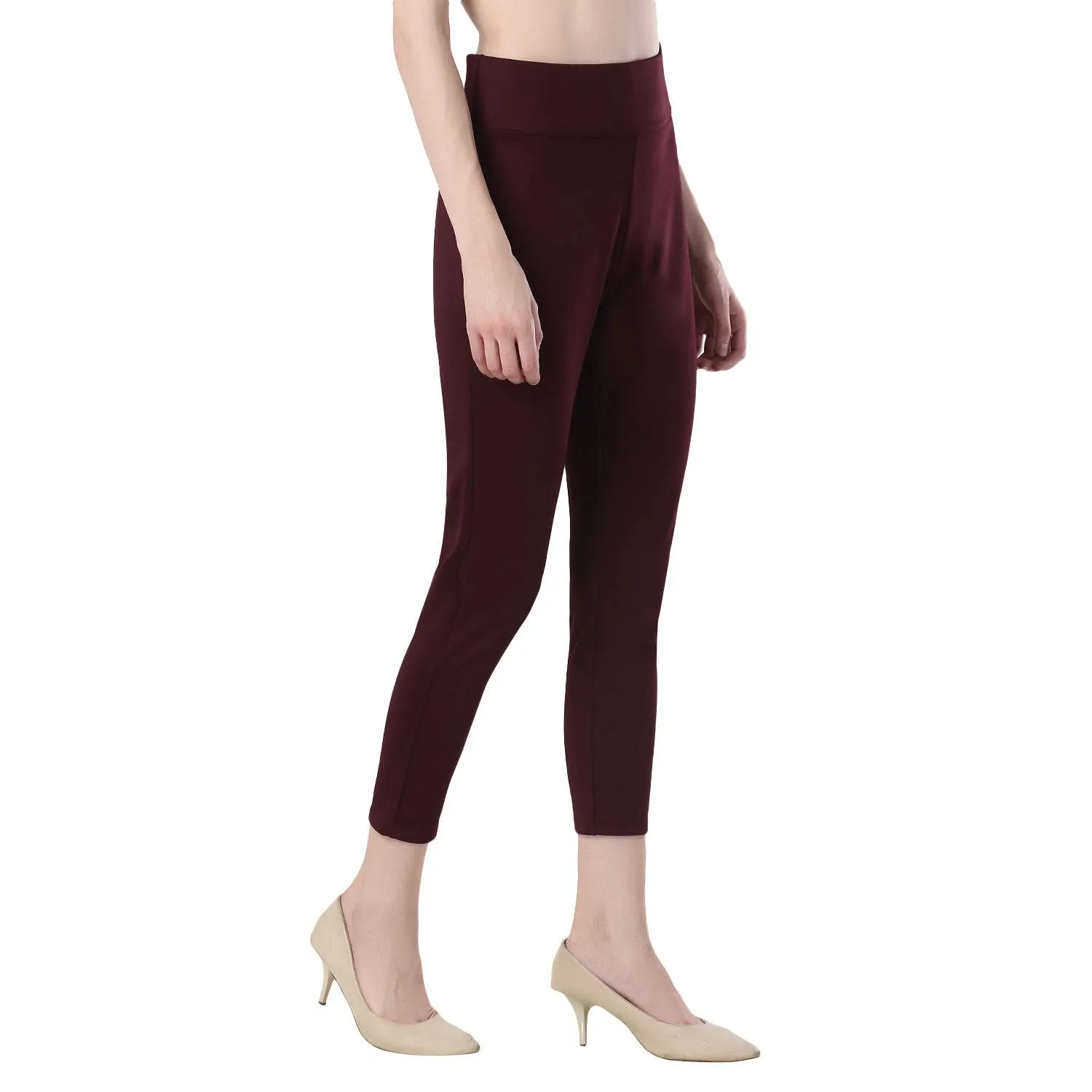 High-Waisted Classic Cigarette Trousers