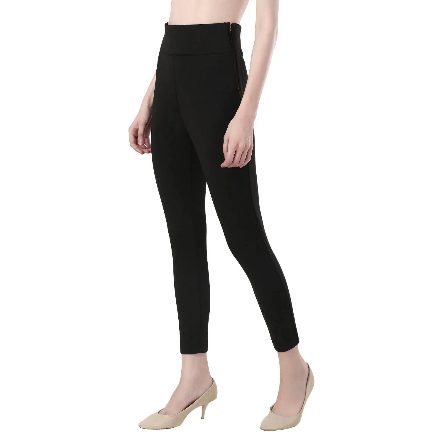 High-Waisted Classic Cigarette Trousers