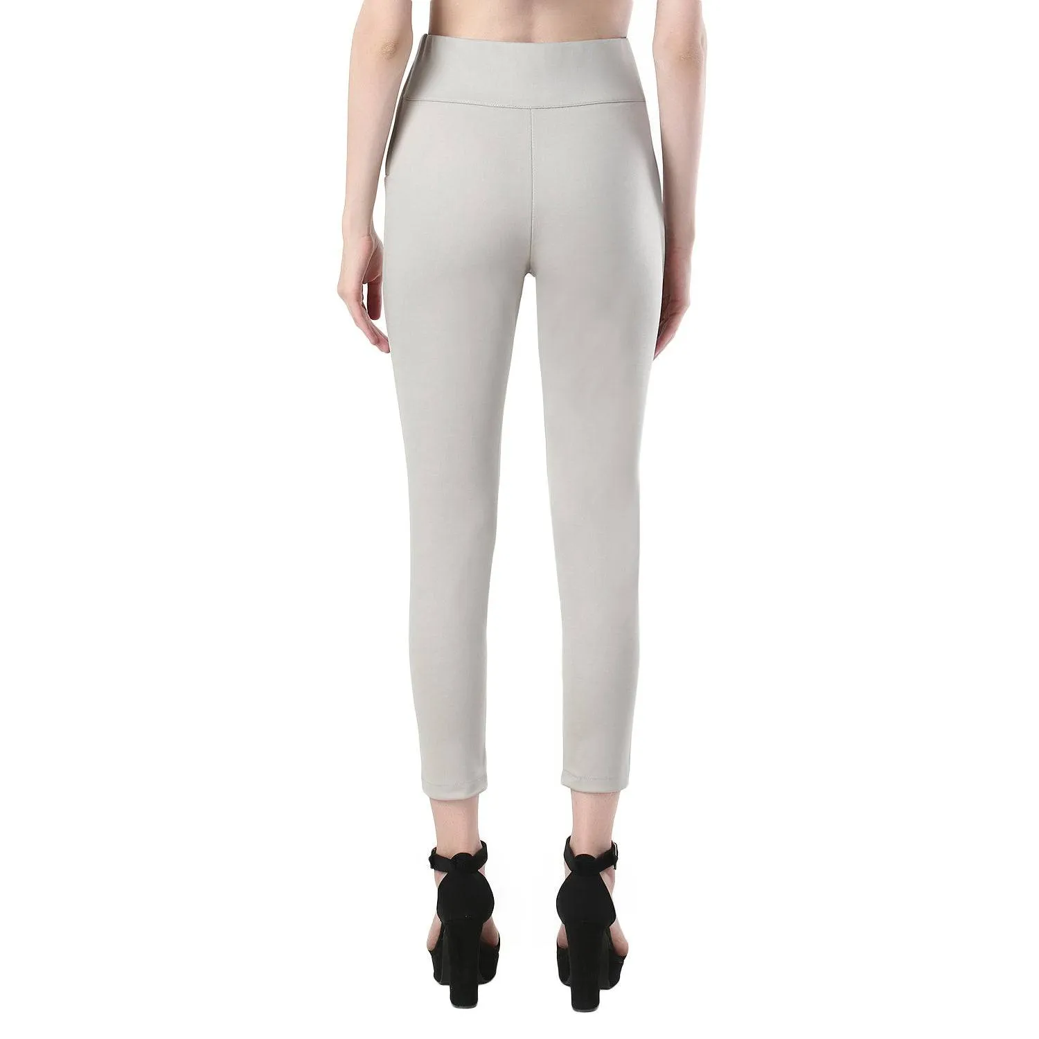 High-Waisted Classic Cigarette Trousers