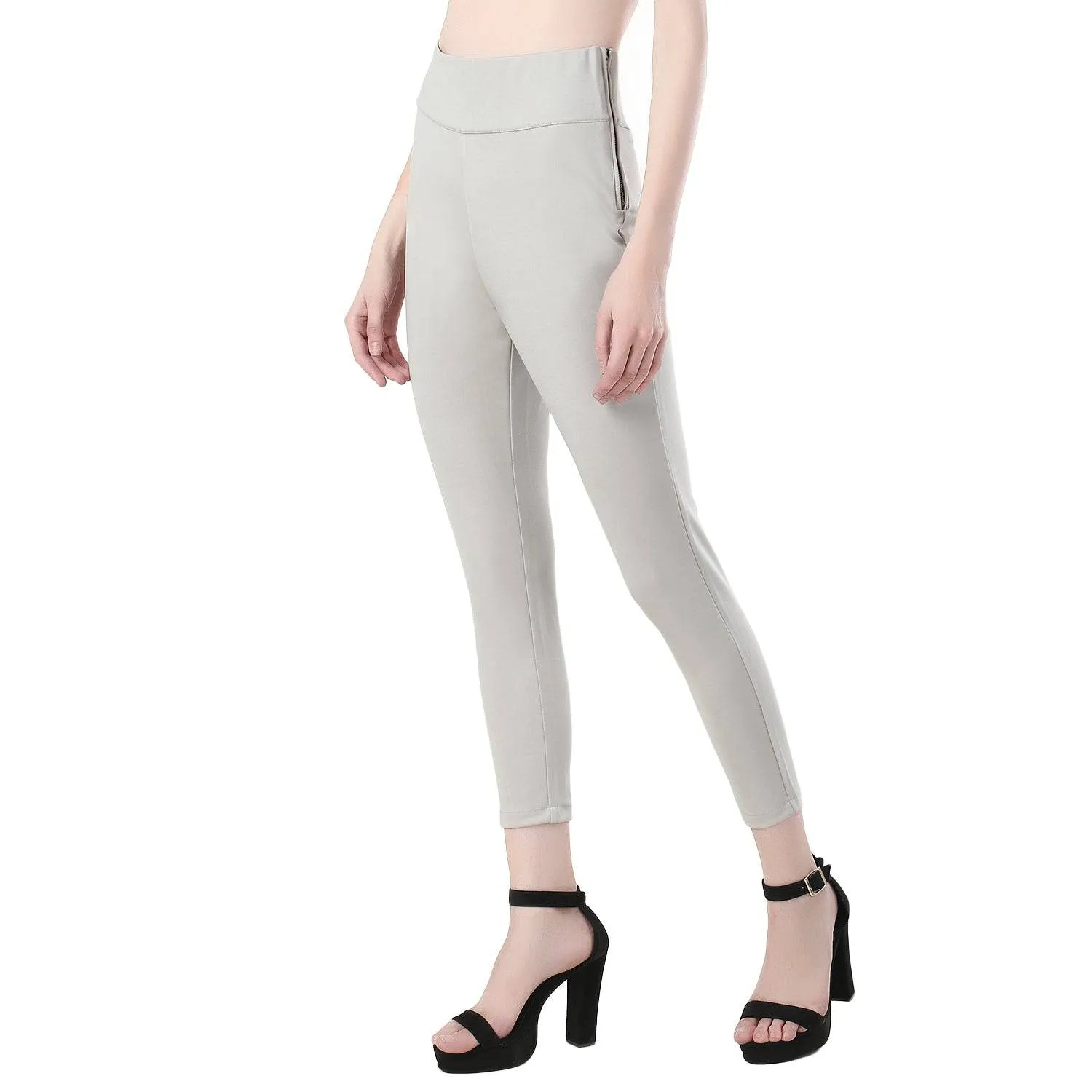 High-Waisted Classic Cigarette Trousers