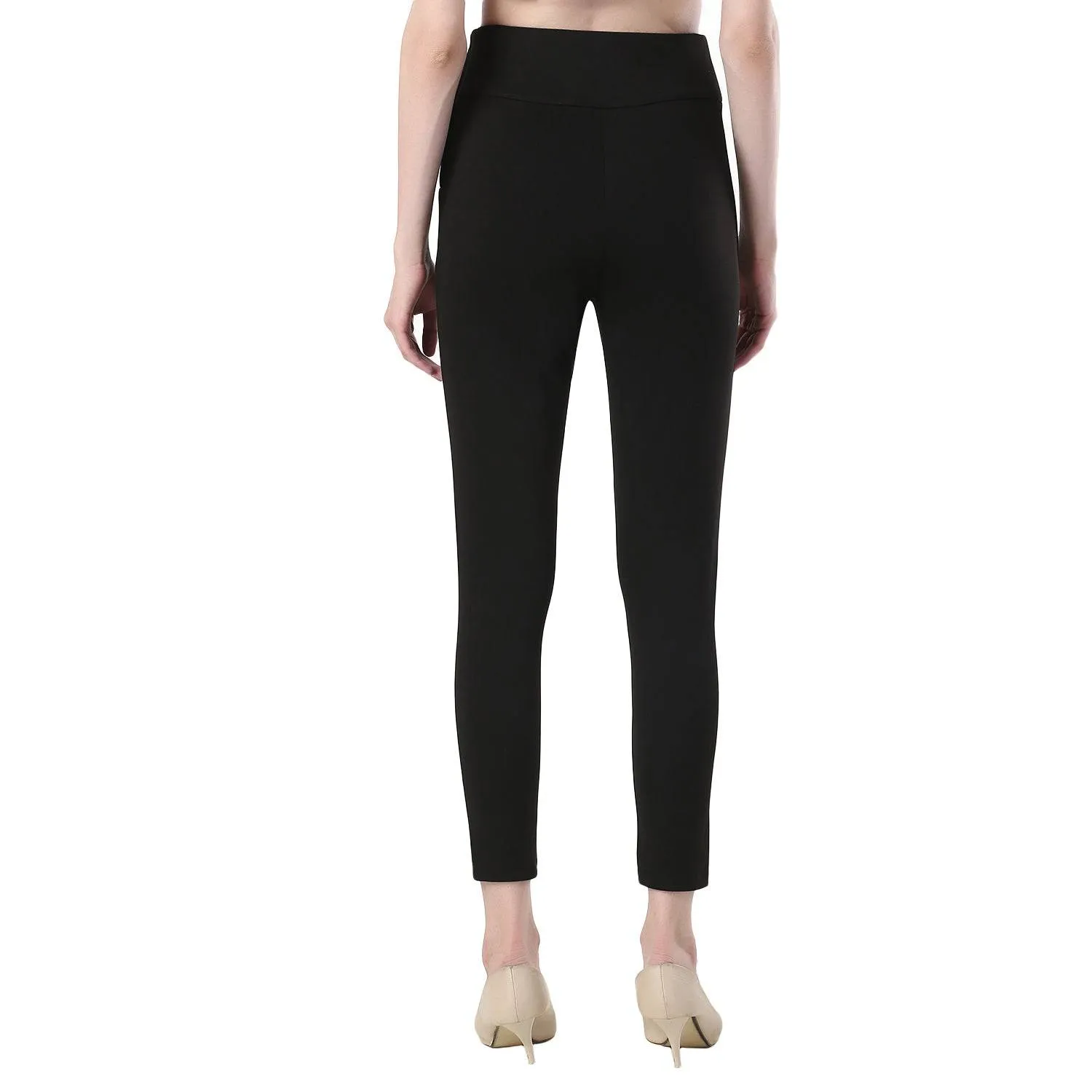 High-Waisted Classic Cigarette Trousers