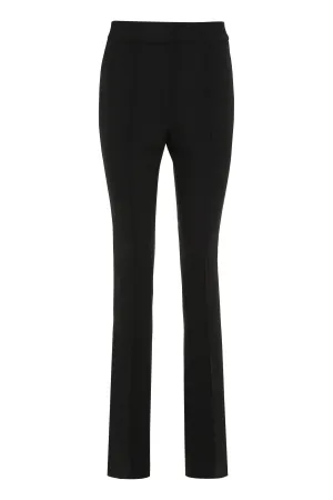 High-waisted flared trousers