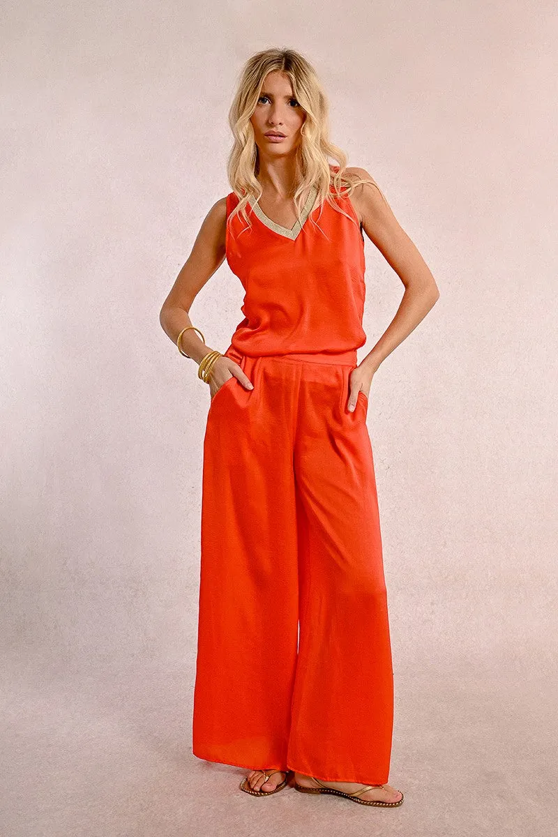 HIGH-WAISTED, FLUID PANTS