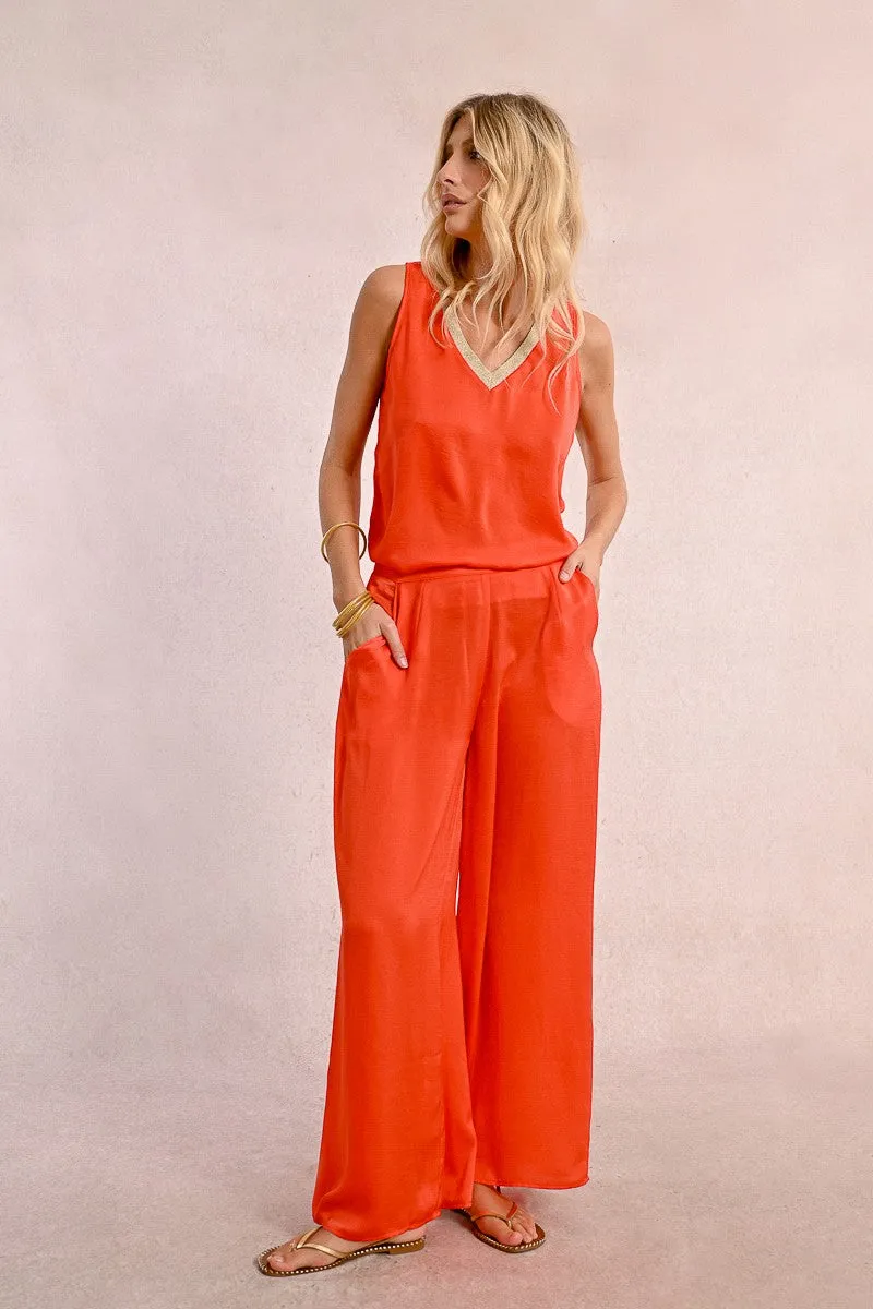 HIGH-WAISTED, FLUID PANTS