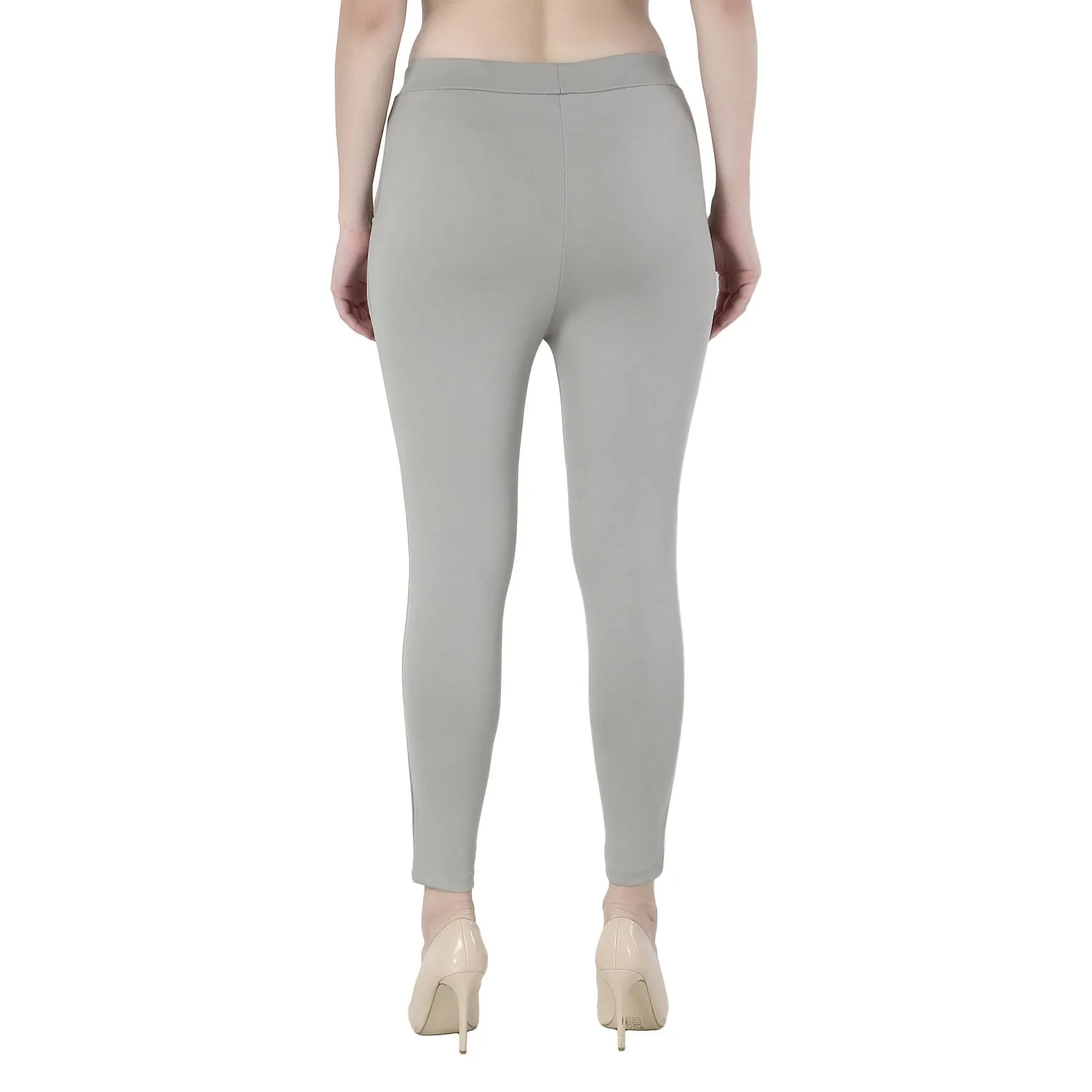High-Waisted Stretch Cigarette Trousers