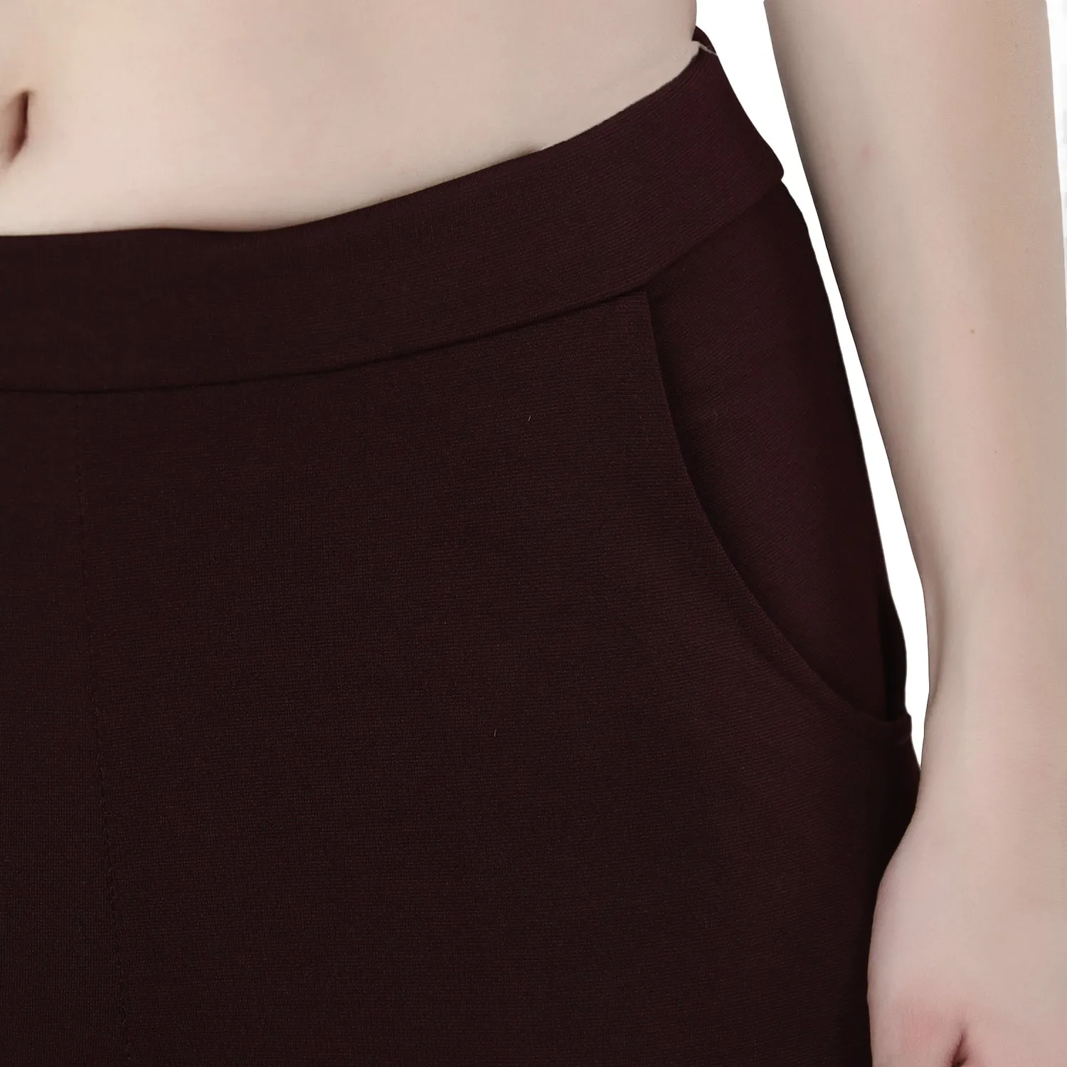 High-Waisted Stretch Cigarette Trousers