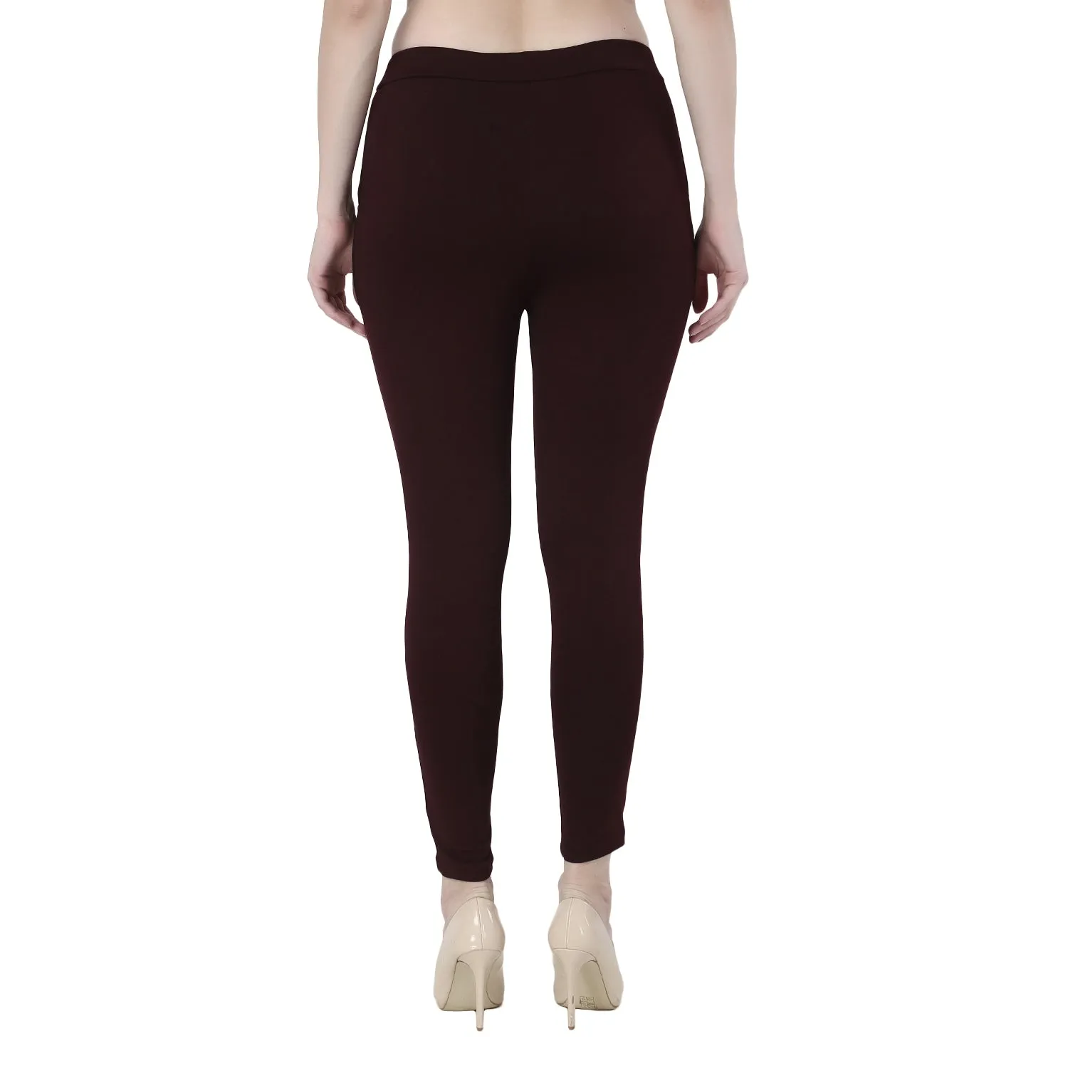 High-Waisted Stretch Cigarette Trousers