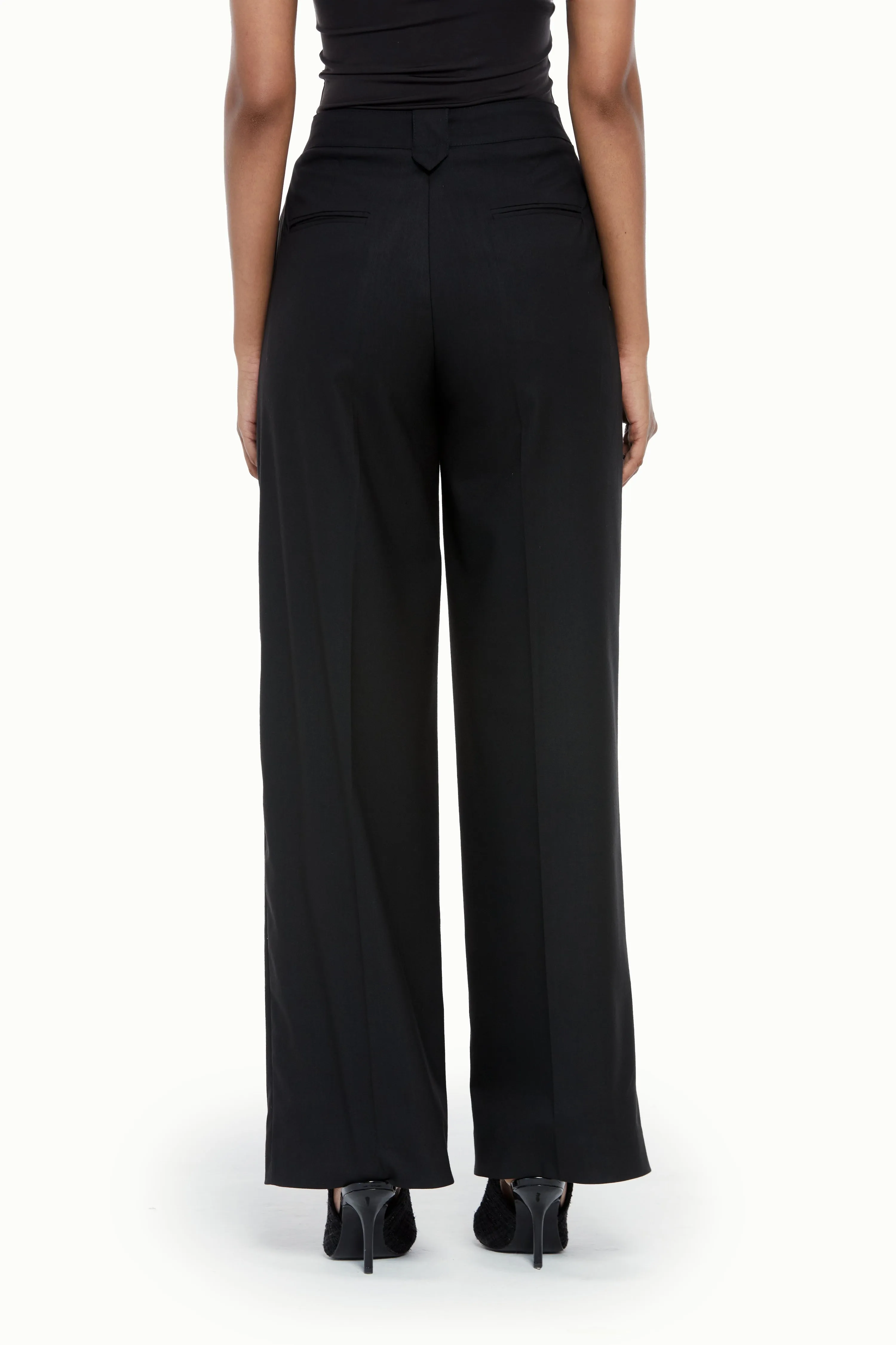 High Waisted Tailored Trousers
