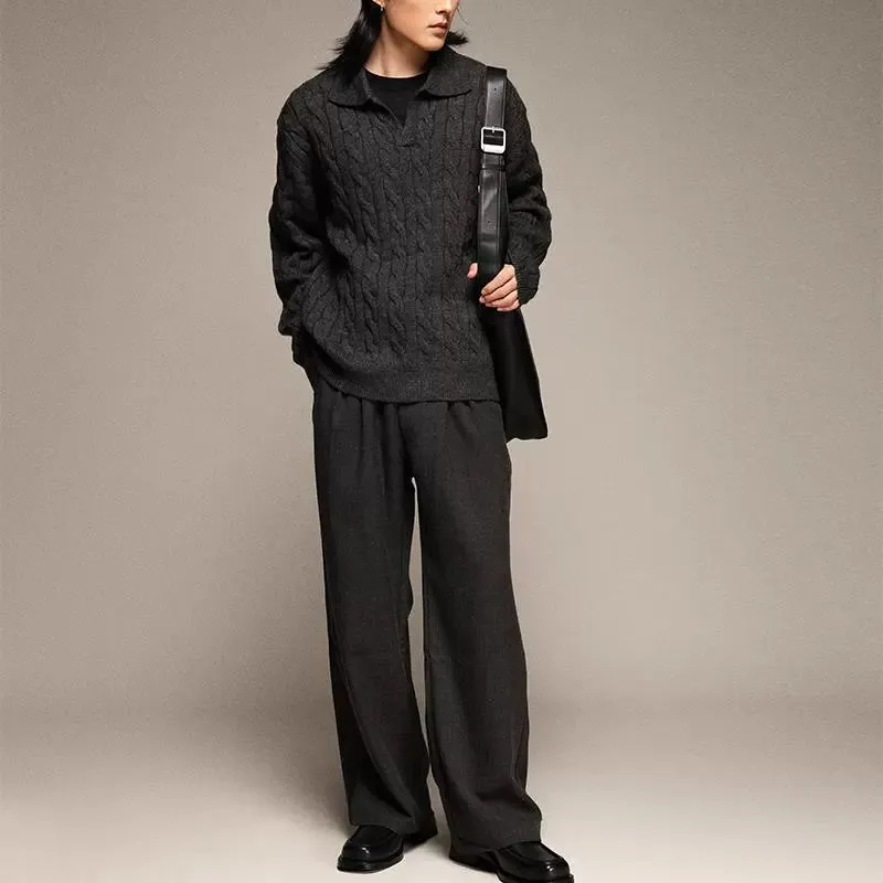 High-Waisted Wide-Leg Trousers