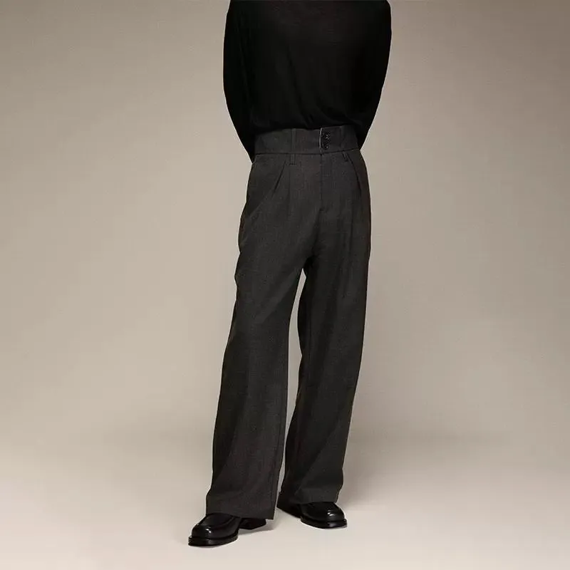 High-Waisted Wide-Leg Trousers