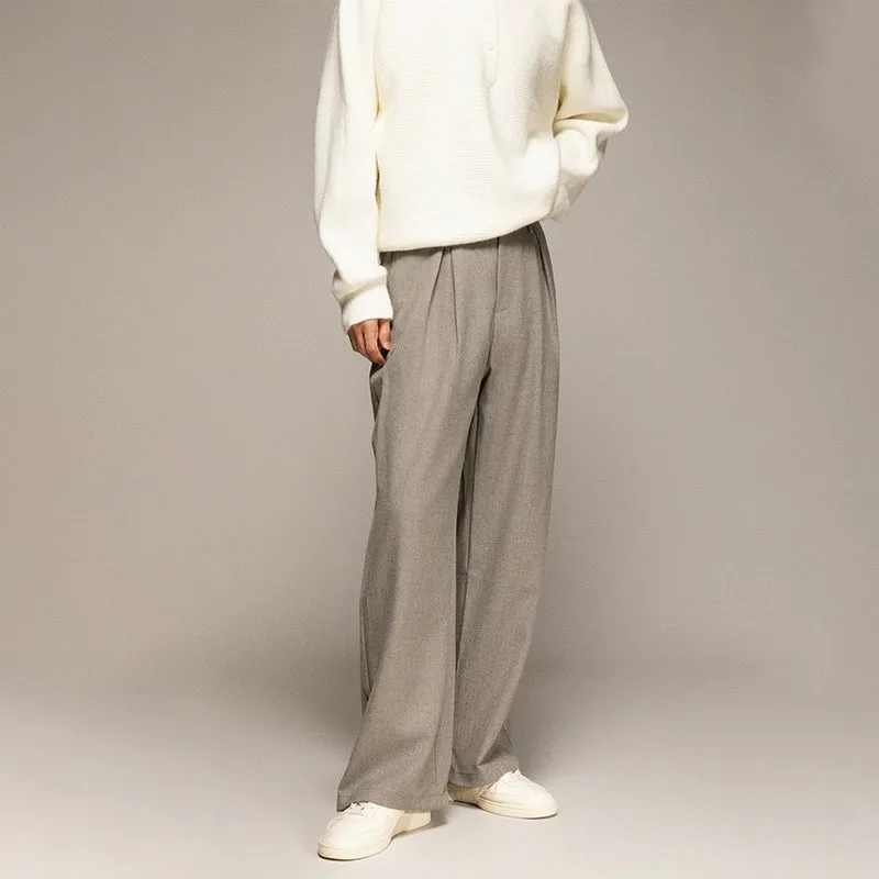 High-Waisted Wide-Leg Trousers