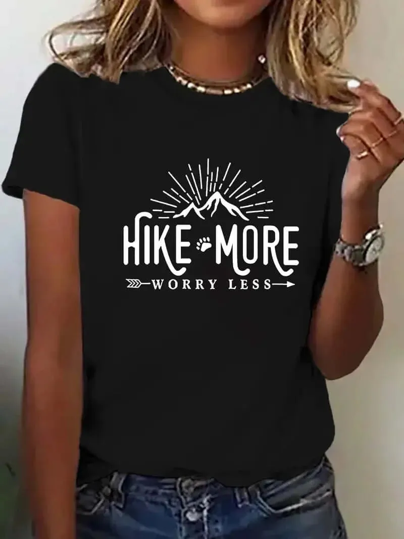 Hike More' Crewneck T-Shirt for Active Women