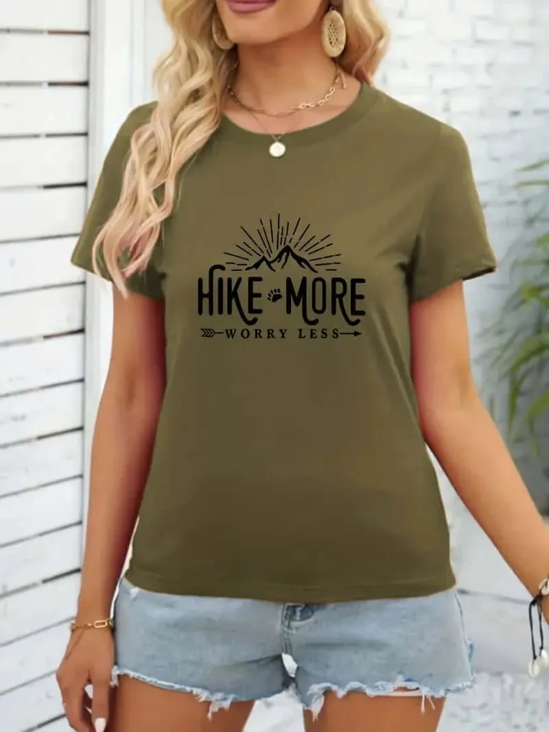 Hike More' Crewneck T-Shirt for Active Women