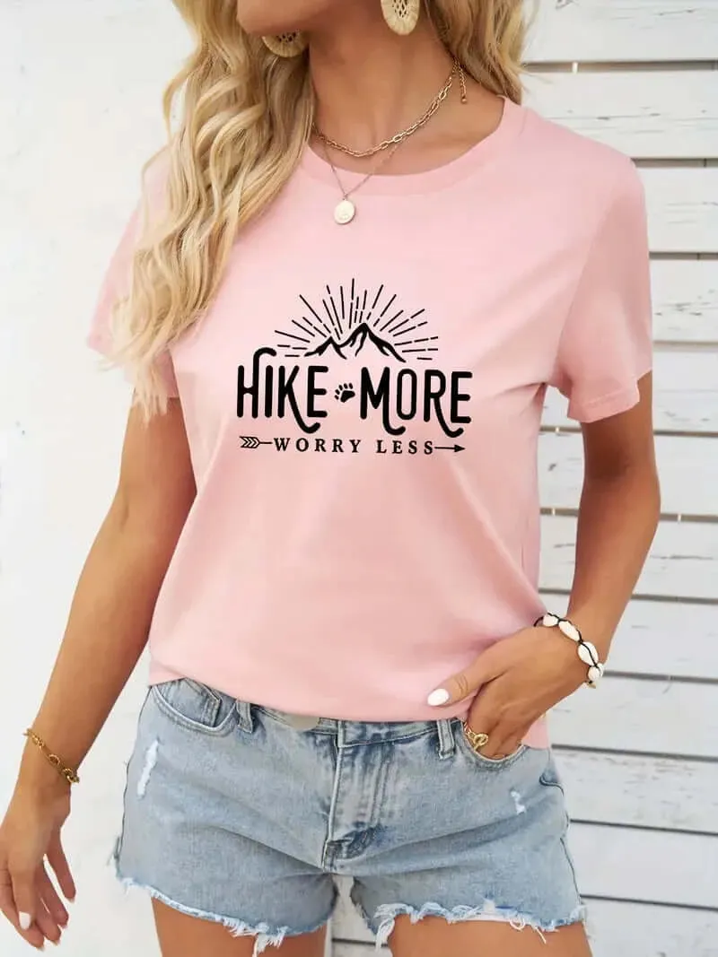 Hike More' Crewneck T-Shirt for Active Women