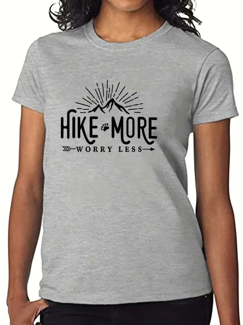 Hike More' Crewneck T-Shirt for Active Women