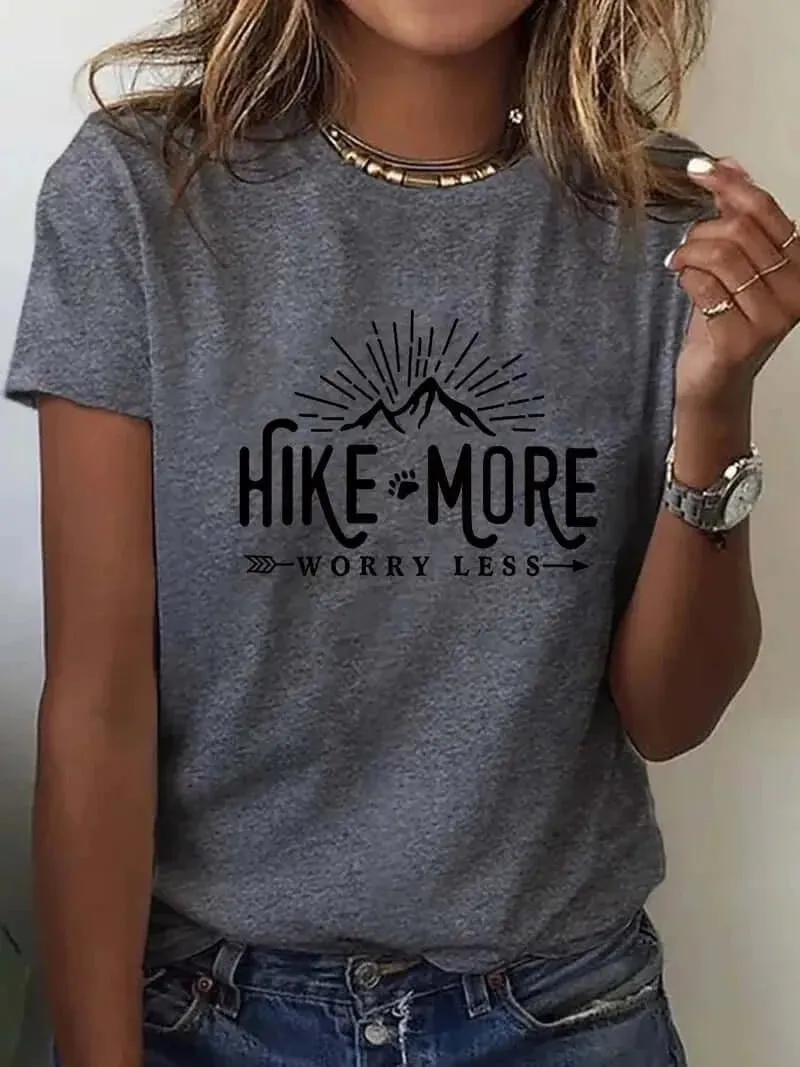 Hike More' Crewneck T-Shirt for Active Women