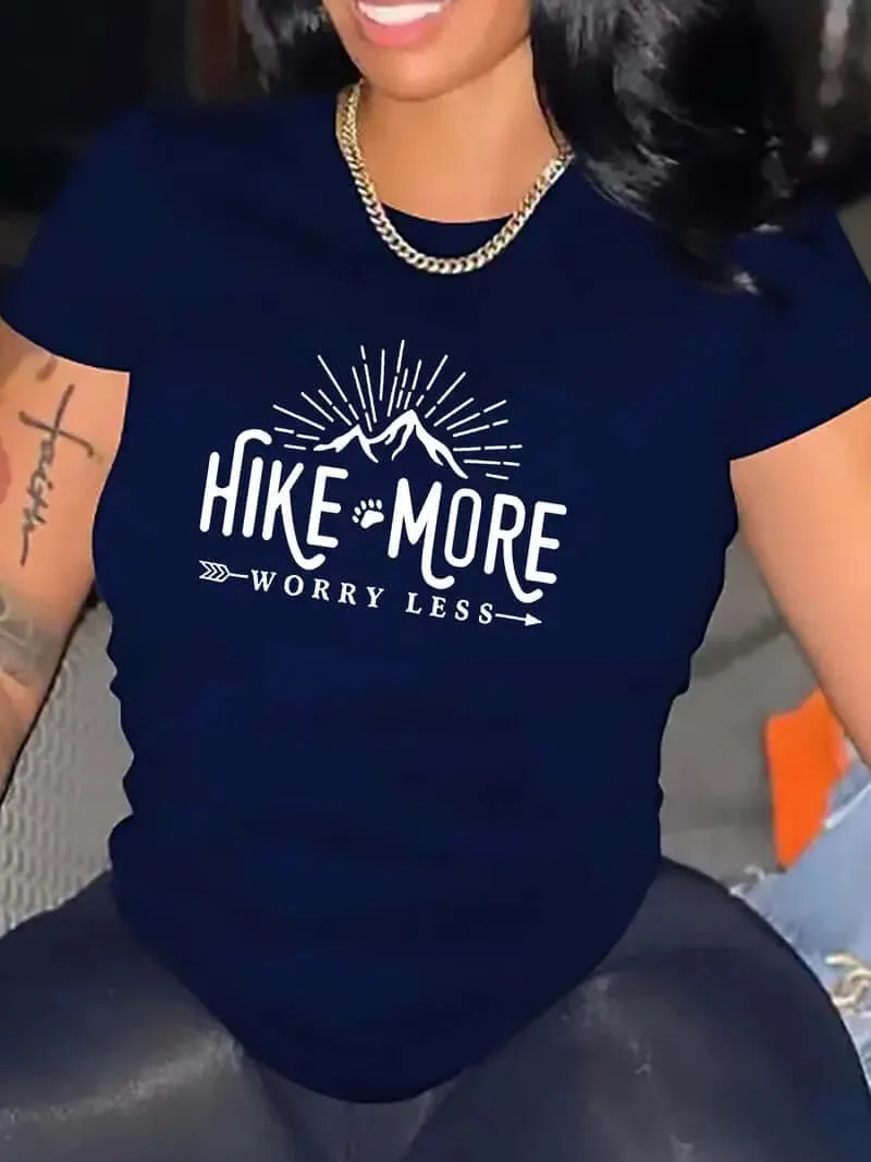 Hike More' Crewneck T-Shirt for Active Women
