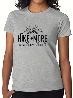 Hike More' Crewneck T-Shirt for Active Women